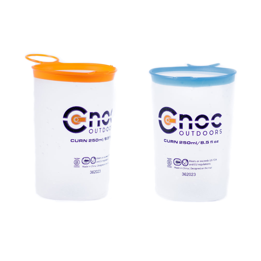 Curn Collapsible Cups, Pair (Orange and Blue)