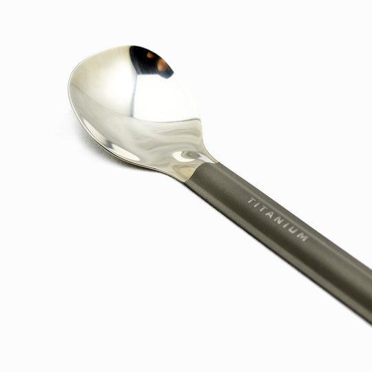 long handle titanium spoon